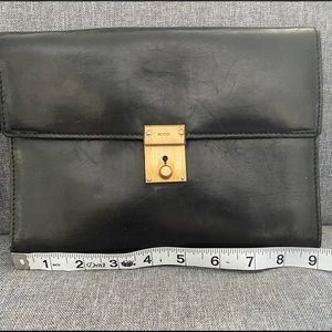 Vintage Gucci Clutch Black Leather